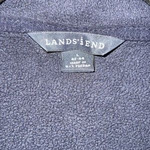 Lands' End Men's Full Zip Mid Weight Fleece Jacket Classic Navy Large (42-44)